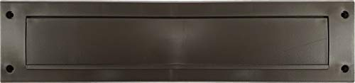 S&Q™ 13.½ x 3.⅛ Inch - 343mm x 80mm Brown Interior Letter Plate with Brush Strip Draught Excluder
