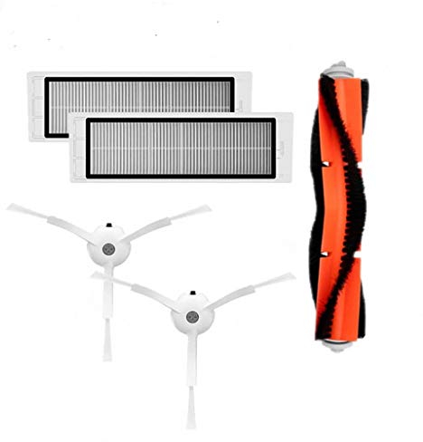 Xiaomi Mijia 1S Roborock T65 Robot Vacuum Cleaner Saugroboter Ersatzteile Verschleißteile-Set 5 Teilig Hepa Filter Hauptbürste Seitenbürste Bürsten Set