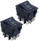 KingYH 2 Pièces Interrupteur à Levier 3 Positions ON-OFF-ON 25A 250V Interrupteur à Bascule pour la Voiture Auto Camion Bateau-Noirs