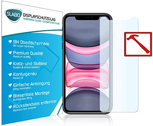 Slabo Premium Panzerglasfolie für iPhone 11 | iPhone XR Panzerfolie Schutzfolie Echtglas Folie Tempered Glass KLAR 9H Hartglas