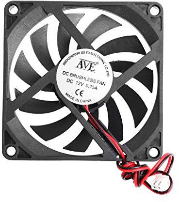 Yintiod PC Fan Case Fan 12 V 2-Pin 80 x 80 x 10 mm PC Computer CPU System Heatsink Brushless Fan 8010