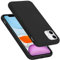 Cadorabo Custodia per Apple iPhone 11 6.1 in LIQUID NERO - Morbida Cover Protettiva Sottile di Silicone TPU con Bordo Protezione - Ultra Slim Case Antiurto Gel Back Bumper Guscio