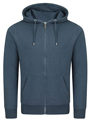 riverso Herren Kapuzenjacke RIVNils Sweatjacke Sweatshirt Kapuzenpullover Hoodie Kapuze Reißverschluss Basic Einfarbig Baumwolle Blau 3XL, Größe:3XL, Farbe:Navy (19400)