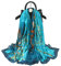 WEIGEER Seidenschal Damen - lange Chiffon-Neckerchief in Floral-Muster, leicht für Bridal & Muslim auf denillard.com (himmlisch Blaue)