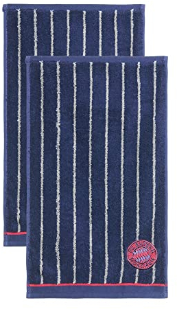 FC Bayern München Gästehandtuch 2er Set (one Size, Navy)