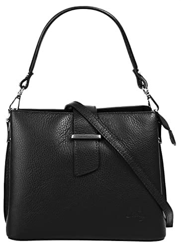 Cluty Handtasche Echt Leder Damen | Made in Italy, Tragetasche, Umhängetasche, Abendtasche aus Leder | 021791