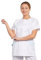 Hurry Jump Tunique medicale Femme Infirmière Aide soingante Blanche Parement rayé Vert Poches T7-60/62