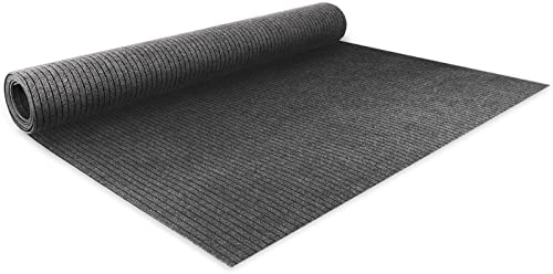 Floordirekt Nadelfilz Bodenbelag Atlas 100 x 400 cm, Grau - Meterware - pflegeleichter Gewerbe Teppichboden - schalldämmend, schwer entflammbar, rutschhemmend - Teppich Läufer - Büro Messe