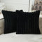 MIULEE Plüsch Samt Kissenbezug Kissenbezüge Kunstpelz Weich Moderne Sofakissen Dekokissen Glatter Reißverschluss Waschbar Deko Kissenhülle für Wohnzimmer Schlafzimmer Sofa 2er Set 45x45 cm Schwarz