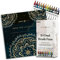 Lebenskompass® Malbuchset Nachtträume für Erwachsene - Malbuch Into The Night mit Brush Pens - 30 Mandala Motive - Achtsamkeit und Ruhe durch Ausmalbuch