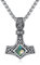 ZIPPICE Thors Hammer Halskette 925 Sterling Silber Wikinger Keltischer Kette Mjölnir Anhänger Nordische Wikinger Anhänger Unisex Schmuck Schmuck Geschenk für Damen Frauen Mama Freundin (Abalone)