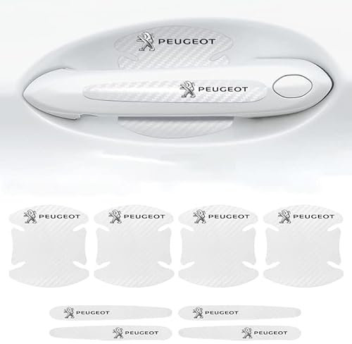 GRFIT Autocollant de Protection de poignée Porte de Voiture, Protecteur de poignées Porte de Voiture pour Peugeot 408 508 4008 5008 308, Protection de Bol Porte Anti-Collision, 8 pièces,A