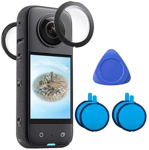 FiTSTILL Objektivglasschutz für Insta 360 X3 Selbstklebender, einfach zu installierender Objektivdeckelschutz INSTA 360 X3 Zubehör