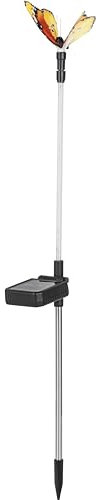 Northpoint LED Solar Gartenstäbe Außenbereich automatische Beleuchtung umweltfreundlich einfache Installation wetterbeständig Schmetterling orange