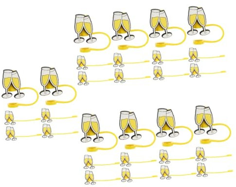 Amosfun Lot De 5 Embouts De Paille En Silicone Réutilisables Anti-poussière Et Mignons Pour Pailles À Boire 6 Pièces X 5