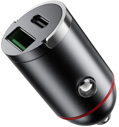 GlasFlength Zigarettenanzünder USB C PD 30W & QC 3.0 52W, 12V USB Adapter Auto Ladegerät Autoladegerät KFZ Ladegerät USB C Schnellladung Kompatibel mit iPhone 15 Pro iPad Max Android Samsung