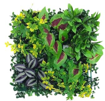 LXJCARLPT Panneaux muraux en Gazon Artificiel combinés résistants aux UV, Fond de Mur végétal Artificiel adapté à la décoration de la Maison, du Bureau ou du Jardin(L,25 * 25cm)