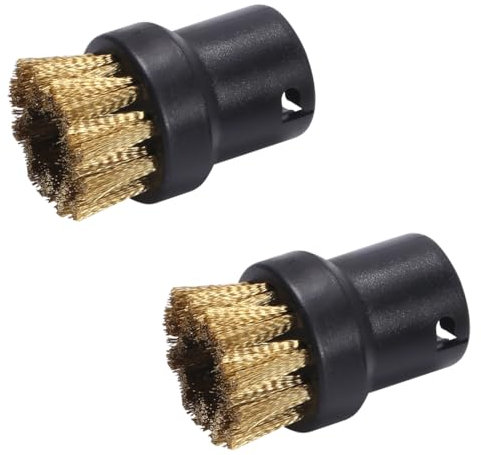 PRAOFRT 2 Pièces brosses de nettoyage à vapeur pour karcher nettoyeur vapeur Accessoires de nettoyage à vapeur Brosses Rondes Set,pour Kärcher SC1 SC2 CTK10 SC3 SC4 SC5 SC7