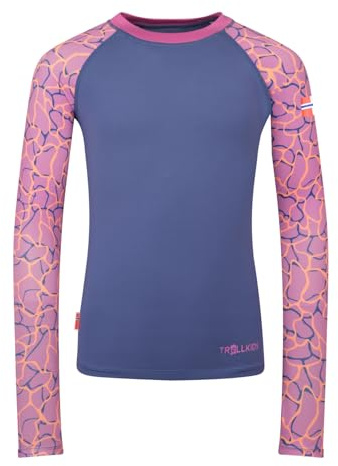Trollkids Girls Haukland Shirt 104, Violet Blue