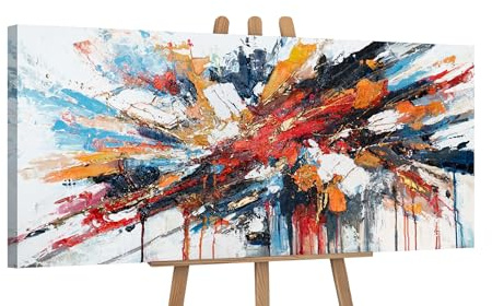 YS-Art Abstrakte bunte Acrylbild farbenfrohe handgemalt echte Kunst