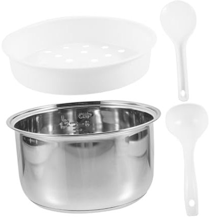 ABOOFAN Replacement 4l Rice Cooker Inner Pot Stainless Steel 304 Non-stick Electric Cooker Liner Compatible for Steaming and Baking