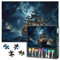 Puzzles for Adults 1000 Pieces, Vintage Pirate Ship Jigsaw Puzzles, Pirate Ghost Ship Adult Puzzle for Adults, Educational Fun Games or Toys for Elders Friends 20X27 INCH