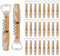 24 Pcs Décapsuleur en Bois Personnalisé Cadeau Mariage pour Invités avec Tire-Bouchon Gravé Multifonction Ouvre Bouteille Naturel
