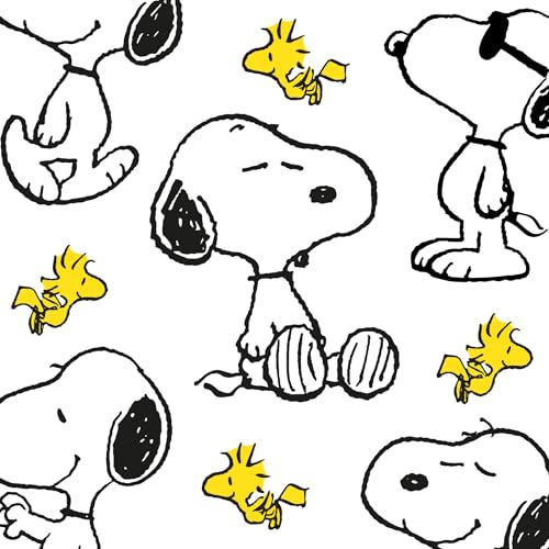 Braun & Company Snoopy Peanuts Servietten 33x33 cm – 3-lagig, 20 Stück | Edle Design-Servietten mit Snoopy Motiv | Perfekt für Geburtstage, Feste & Tischdeko