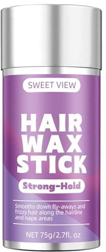SWEET VIEW Hair Wax Stick, Flexible Hold Slick Back Hair Balm for Tame Flyaways, Frizz, Sleek Ponytails, Buns, Styling Accessory for Girls