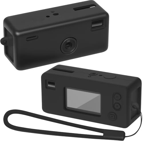 GWCASE Silicone Case for Kodak CHARMERA, 1:1 Fit, Anti-Yellowing, Black | Sealed Cutouts,Washable, Resists Hardening,Splash-resistant, Wrist Strap for Vloggers, Photographers, Commuters,Case Only