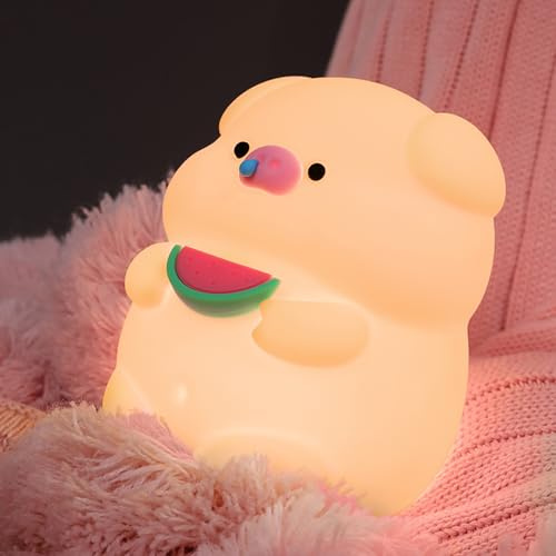 KASANOVA Lampada led maialino silicone per bambini