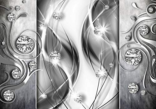 decomonkey Fototapete Abstrakt Diamant 350x256 cm XXL Design Tapete Fototapeten Vlies Tapeten Vliestapete Wandtapete moderne Wand Schlafzimmer Wohnzimmer Modern