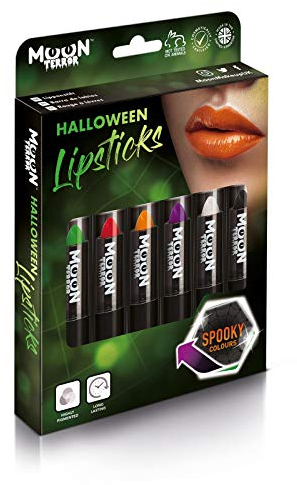 Moon Terror Halloween-Lippenstift, SFX-Make-up, Spezialeffekt-Make-up, 4,2 g (Boxset, 6 Stück (1 Stück))