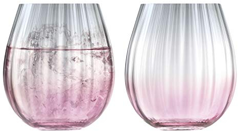 LSA Dusk Trinkglas, Glas, Pink, 9 cm, 2