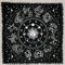 THE ART BOX Altartuch Tarotkarten Servietten Hexereizubehör Schwarzgold Tischdecke Quadratisch Spirituelles Himmlisches Decktuch mit Fransen, Sternzeichen Kreis Horoskopzeichen, 18x18 Zoll