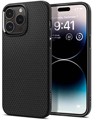Spigen für iPhone 14 Pro Liquid Air Hülle Case Handyhülle -Matte Black