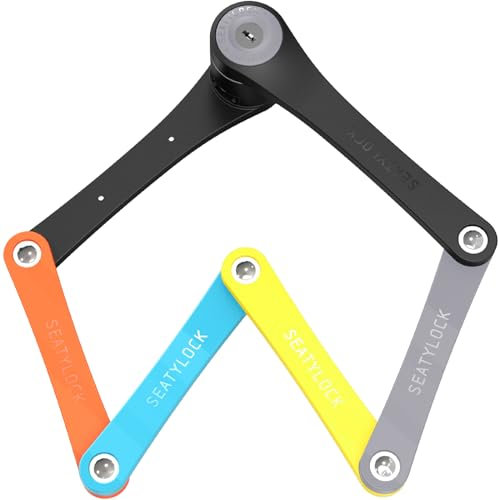 FoldyLock Compact Folding Bike Lock - Award Winning Patented High Security Cut Proof Bicycle Lock - Heavy Duty Anti Theft Smart Secure Guard with Key and Case for Bikes or Scooters - 85 cm