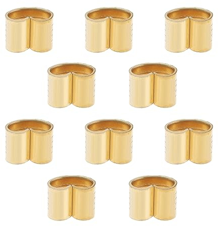 YINETTECH 10 Stück Vorgecrimpte Kupferschnallen Ersatz Kompatibel mit Ender 3/5 CR10 Drahtkabelverbinder Langlebiger Drahtkabelanschluss Golden