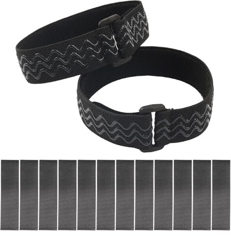 NyxSeat 12 Pezzi Strisce Di Spalline, 2 Cinghie Di Ginocchio, Elastici Antiabrasione, Cinghie Anticaduta Per Stivali Alti, Adatto Per Stivali E Stivali Alti