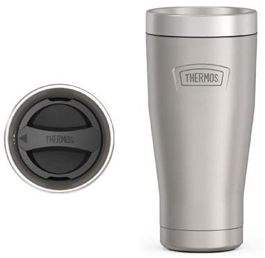 THERMOS, ICON Series, Stainless Steel Tumbler, Matte Stainless Steel, 16 oz