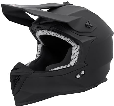 Zorax Matt Black L (59-60cm) ZOR-X303 Motocross Helmet Motorbike Motorcycle Helmet Dirt Bike MX Crash Helmet