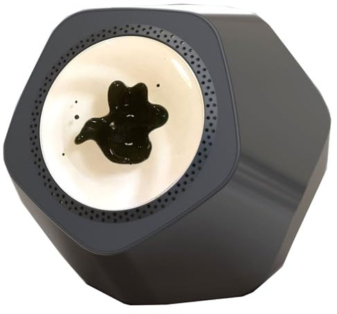 Altoparlante fluido magnetico, decorazione desktop liquida magnetica, suono surround a 360° + visualizzazione musicale, ferrofluido danzante, per scrivania, camera da letto, comodino, ufficio gray