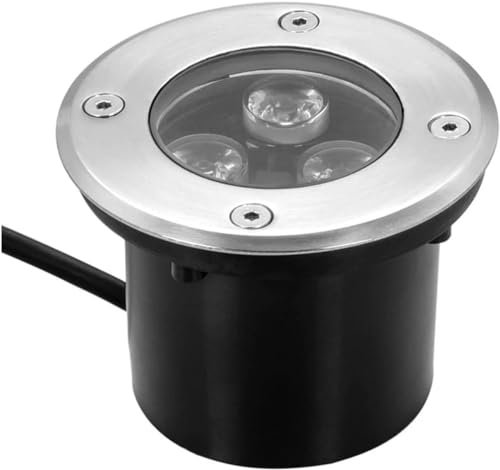 IUBGFTO Unterirdische Außenleuchte, eingebettete LED-Bodenleuchten, wasserdichter IP66-Strahler für Garten, Auffahrt, Deck, Weg, Terrassenlandschaftsbeleuchtung (weiß 24 W)