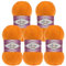 5 x 100g Strickgarn Alize Cotton Gold Uni Klassikgarn Häkelgarn Strick-Wolle Farbwahl, Farbe:83 hellorange