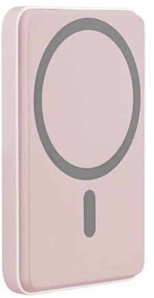 T'nB - Batterie Externe Magsafe sans Fil, Mini Power Bank Magnétique 5000mAh, Chargeur Portable Rapide Induction et USB-C 20W, Compatible avec Apple iPhone 16 15 14 13 12 et Téléphones Samsung - Rose