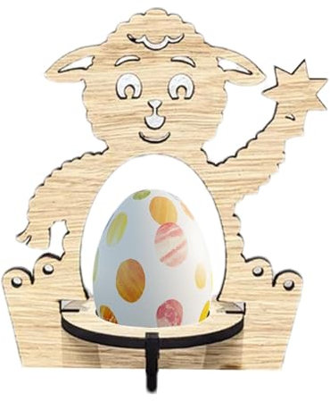 ycezw Porta uova in legno,Porta uova in legno | Portauovo in legno per presentazione di Pasqua,Supporto per uova di Pasqua per camino, casa, ufficio, camera da letto