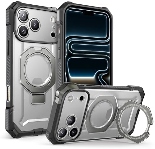 SUPCASE for iPhone 17 Pro Max Case with Stand (Unicorn Beetle Grip), [Compatible with MagSafe] [Military-Grade Drop Protection] Heavy Duty Rugged Magnetic Phone Case for iPhone 17 Pro Max (Gray)