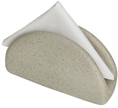 LIEWEI Boutique Shop UK Porta tovagliolo in Ceramica - Clip per Asciugamano di Carta Color Sabbia per Ristorante, Hotel, caffetteria, Reception - portabicchiera compatta