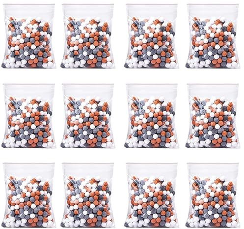 12 Pcs Filtre Douche Anti Calcaire, Pommeau Douche Anti Calcaire Remplacement, Minérale Balles à Douche, Ions Négatifs, Filtre Anti-Chlore Antioxydant, Compatible avec Têtes de Douche à Filtre Ionique