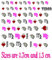 Virgo Zodiac Star Sign Collection (Virgo Nail Art Decals C1)
